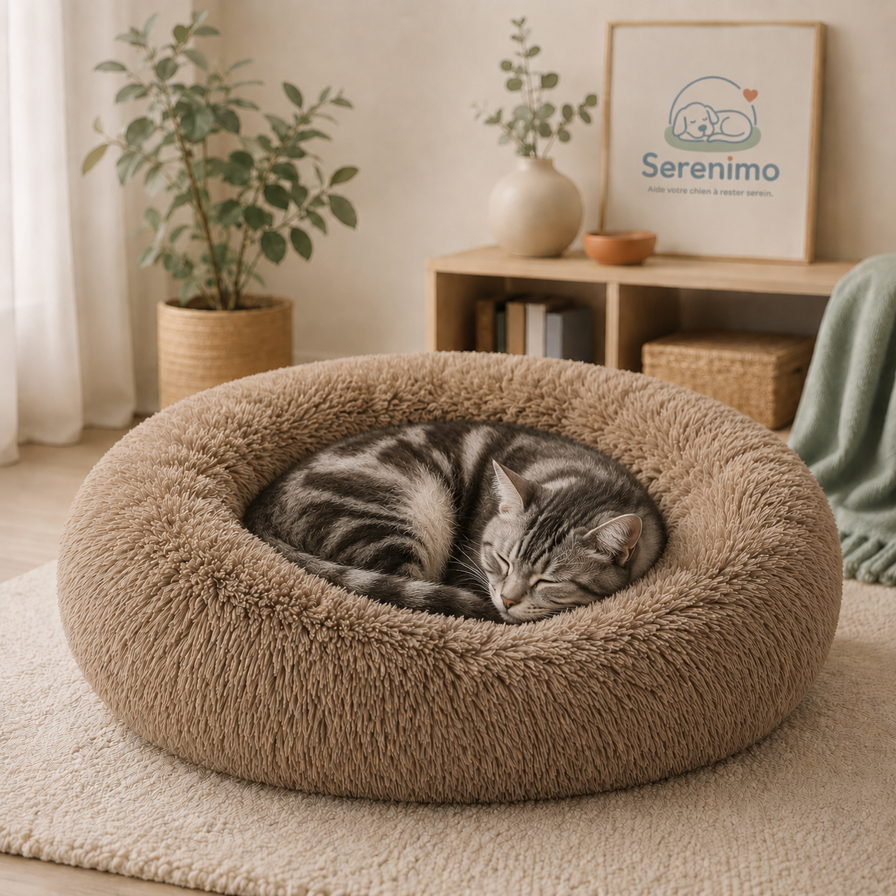 Serenimo™ – Le Lit Cocon Anti-Stress pour Chien & Chat