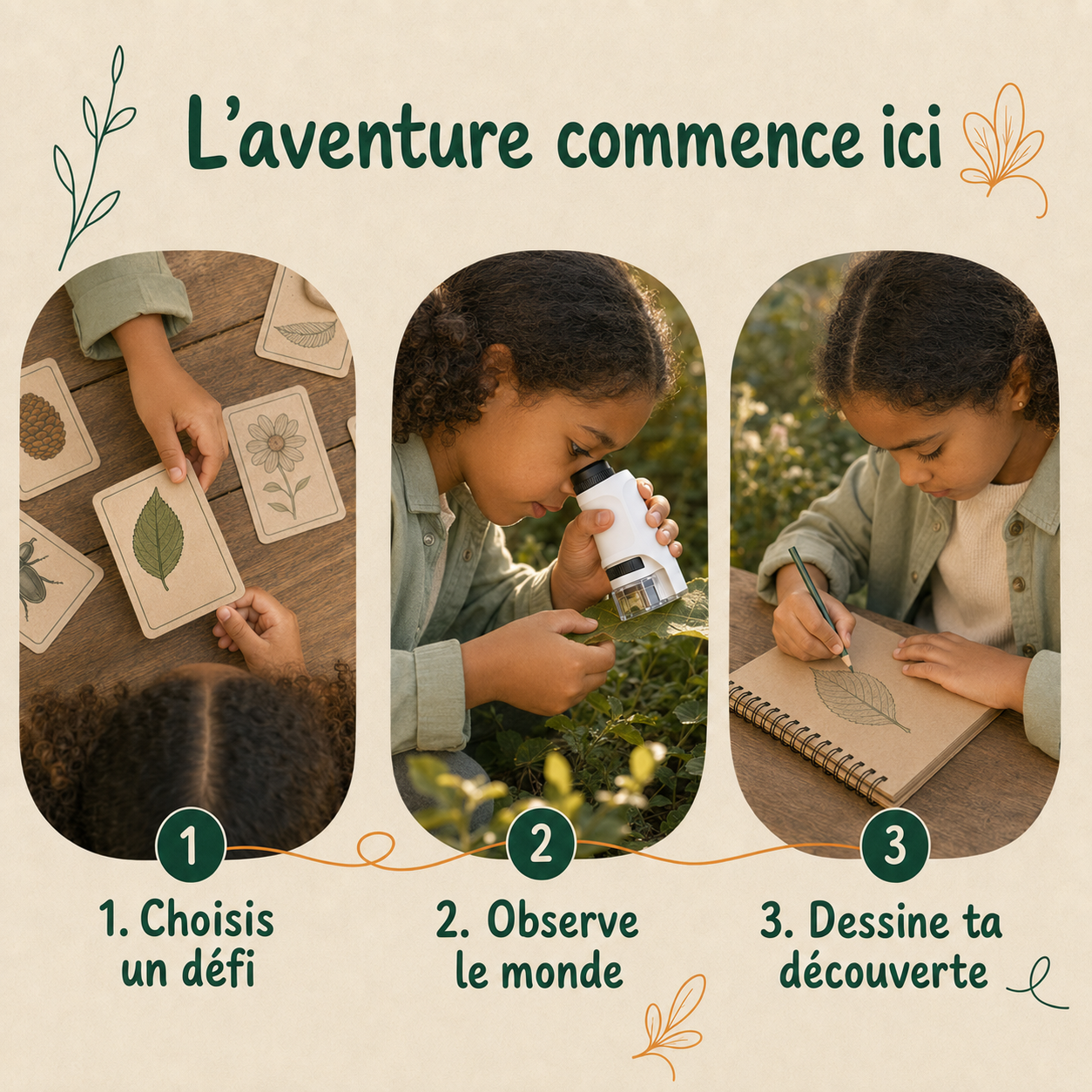 Explorio™ — Microscope d'exploration pour enfants + 20 défis