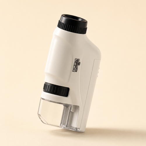 Microscope de poche Explorio sur fond crème